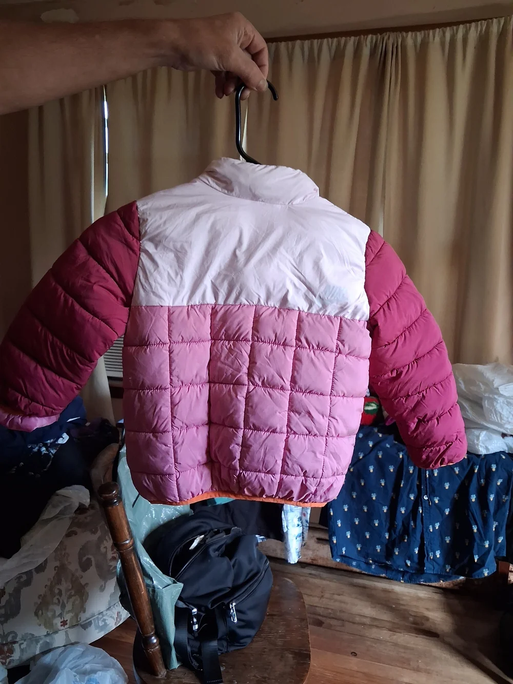 Nike Kids Pink & White Colorblock Puffer Jacket